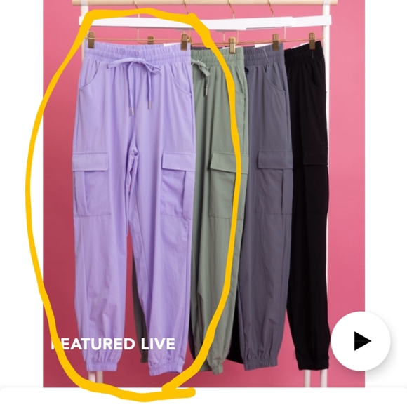 NWOT Boutique Cargo Drawstring Joggers, size XL - Picture 1 of 6